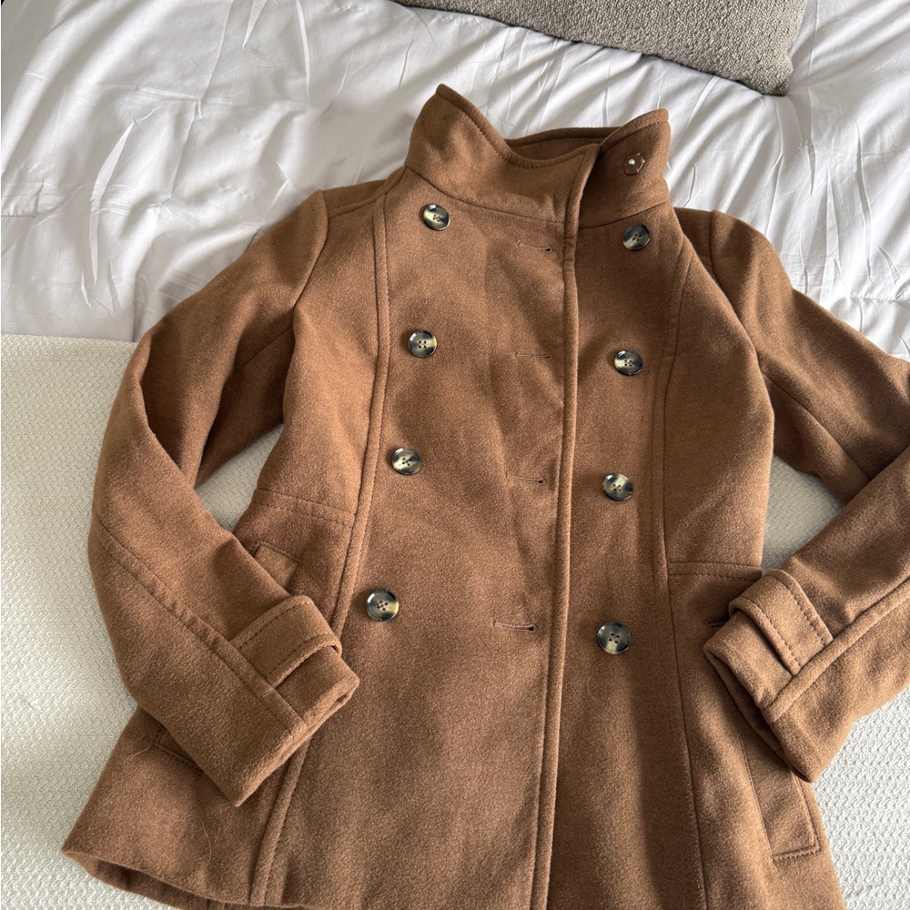 Women's Double-Breasted Brown Jacket